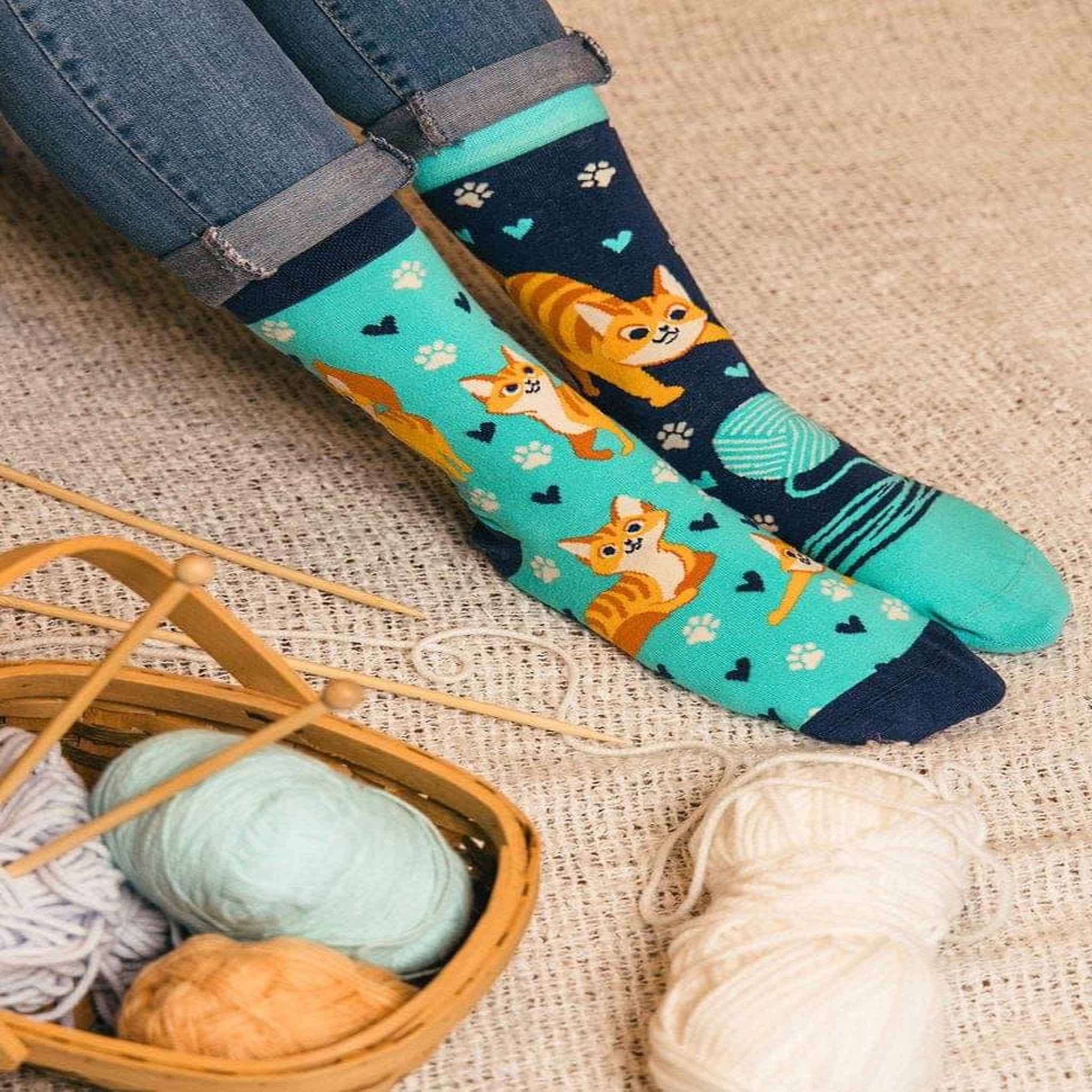 Voir la diapositive 2 : DEDOLES Chaussettes chats mignons