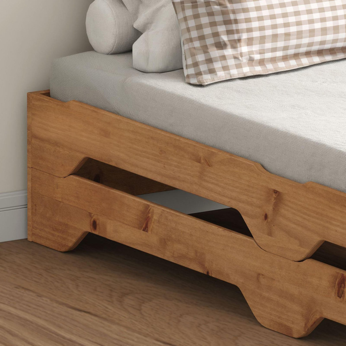 IDIMEX Lot de 2 lits superposables RONNY en pin, 90 x 200 cm