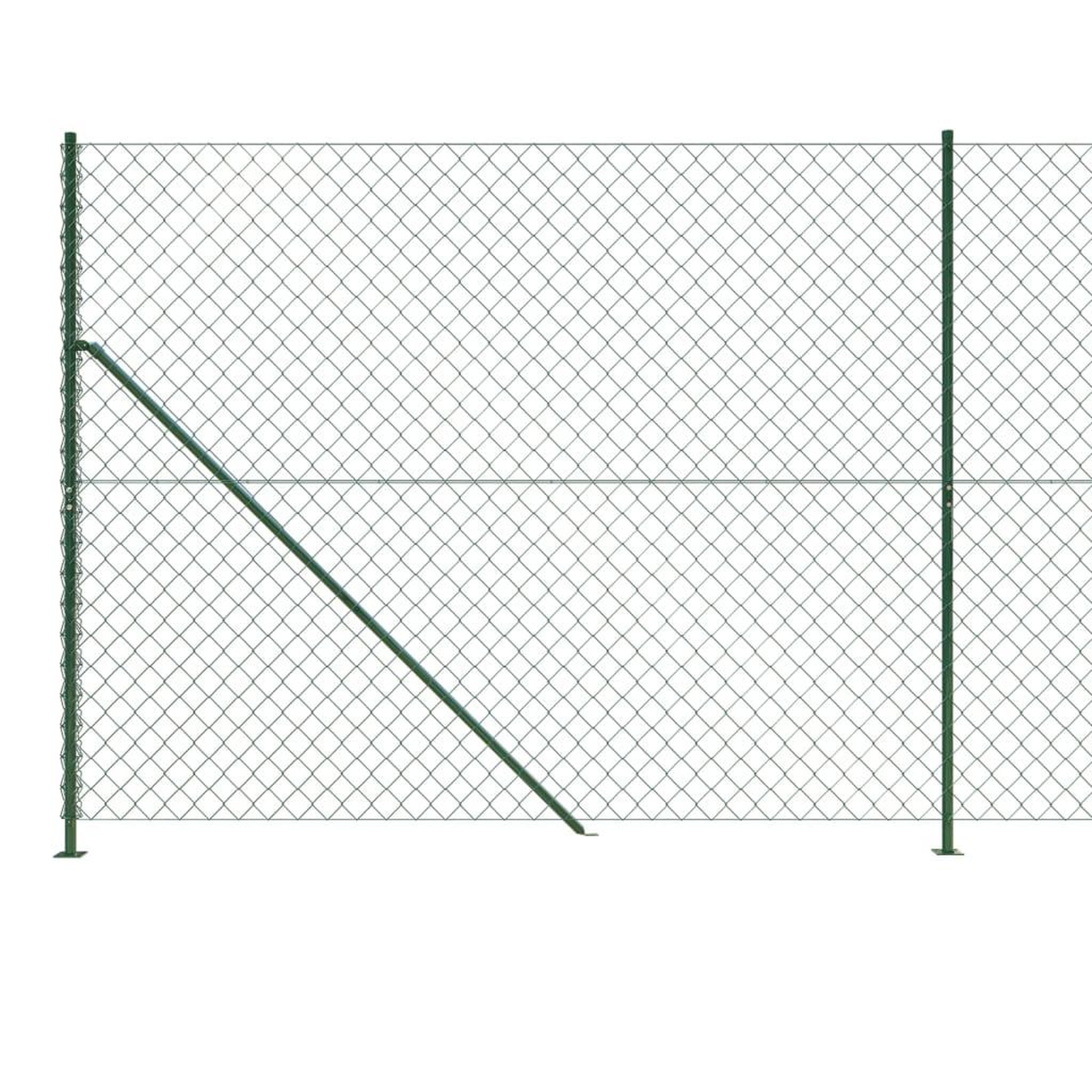 Voir la diapositive 4 : VIDAXL Cloture a mailles losangees avec bride vert 2,2x25 m