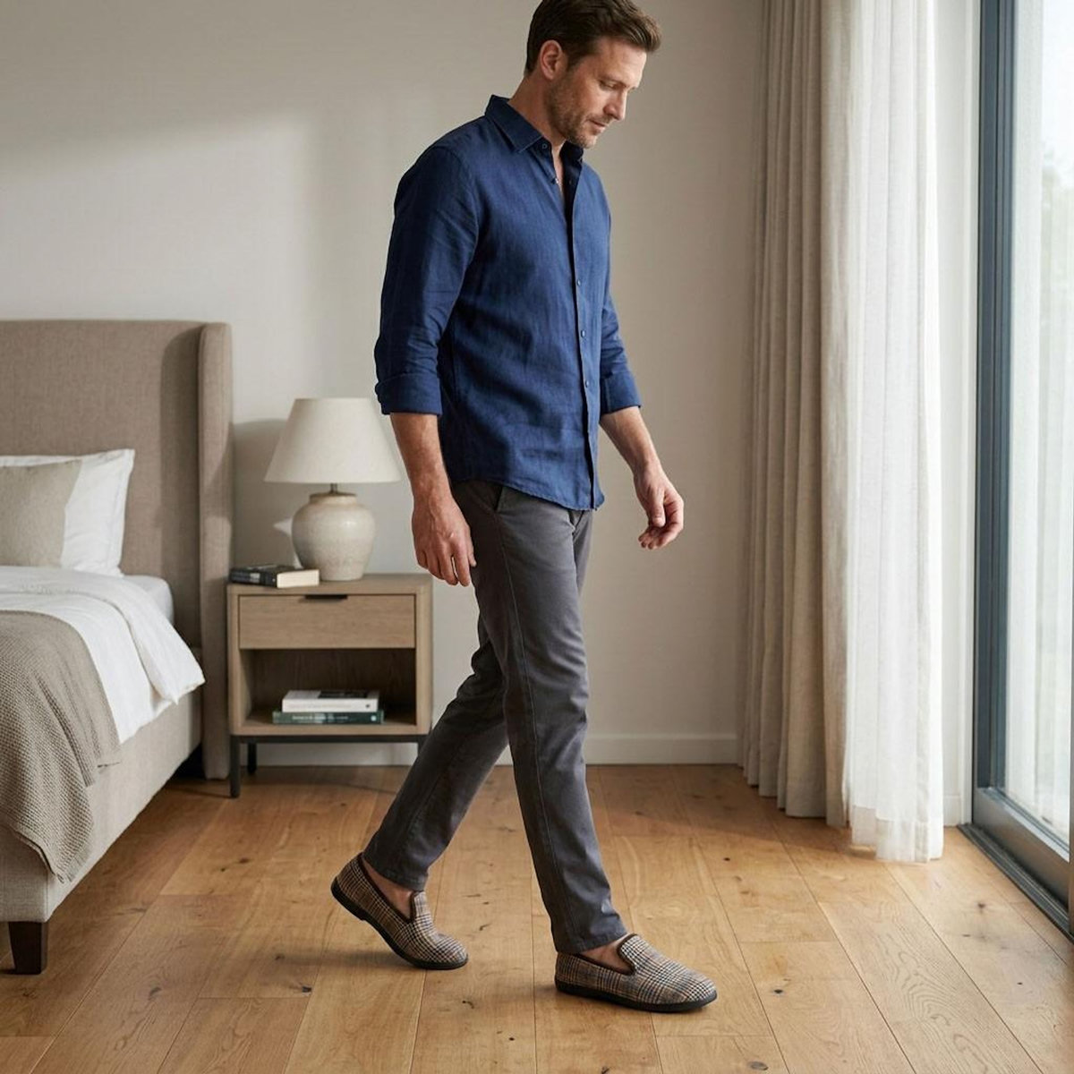 OZABI OZABI Pantoufles Homme Charentaises Chaudes Antidérapantes