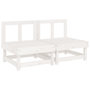 Voir la diapositive 3 : VIDAXL Canapes centraux avec coussins 2 pcs blanc bois de pin massif