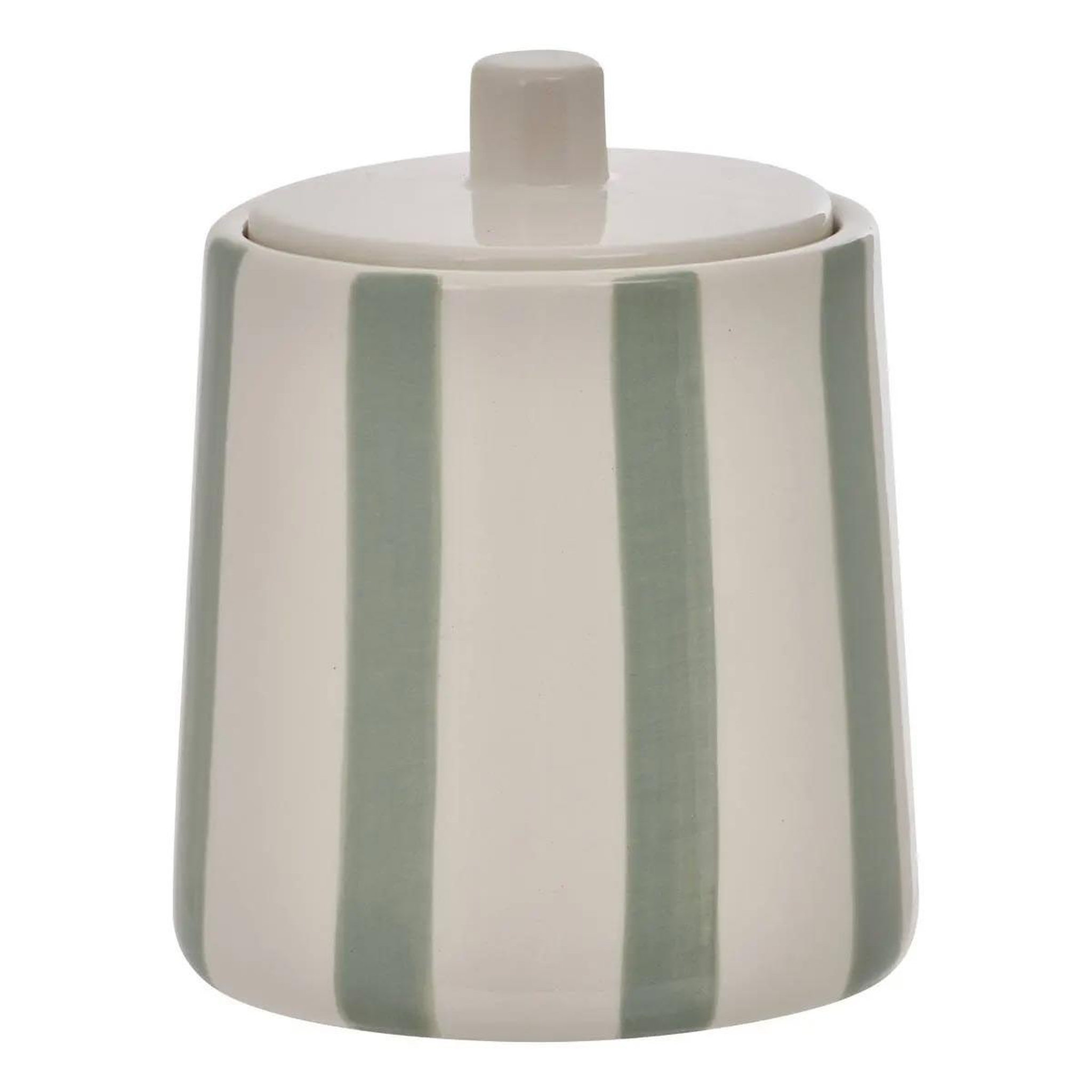 FIVE Pot à cotons en céramique  strio  12cm vert céladon