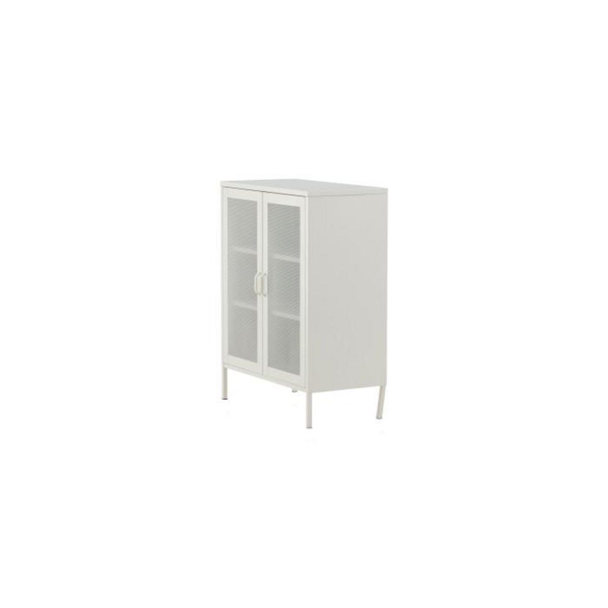 Paris Prix Buffet 2 Portes en Métal  Misha  101cm Blanc