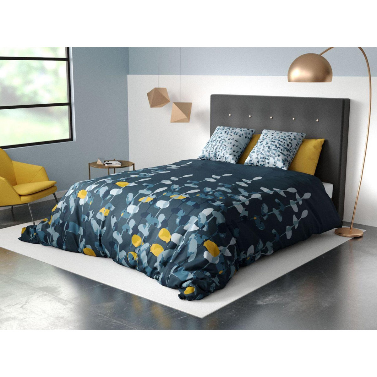 Les Ateliers du Linge Parure housse de couette 100% coton bio 47 fils/cm2-lunaria