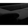 BEST MOBILIER Pablo - canapé d'angle droit - 6 places - convertible avec coffre et têtières réglables - en velours -