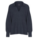 Pieces Pull  Femme Pieces Malou. Coloris disponibles : Bleu