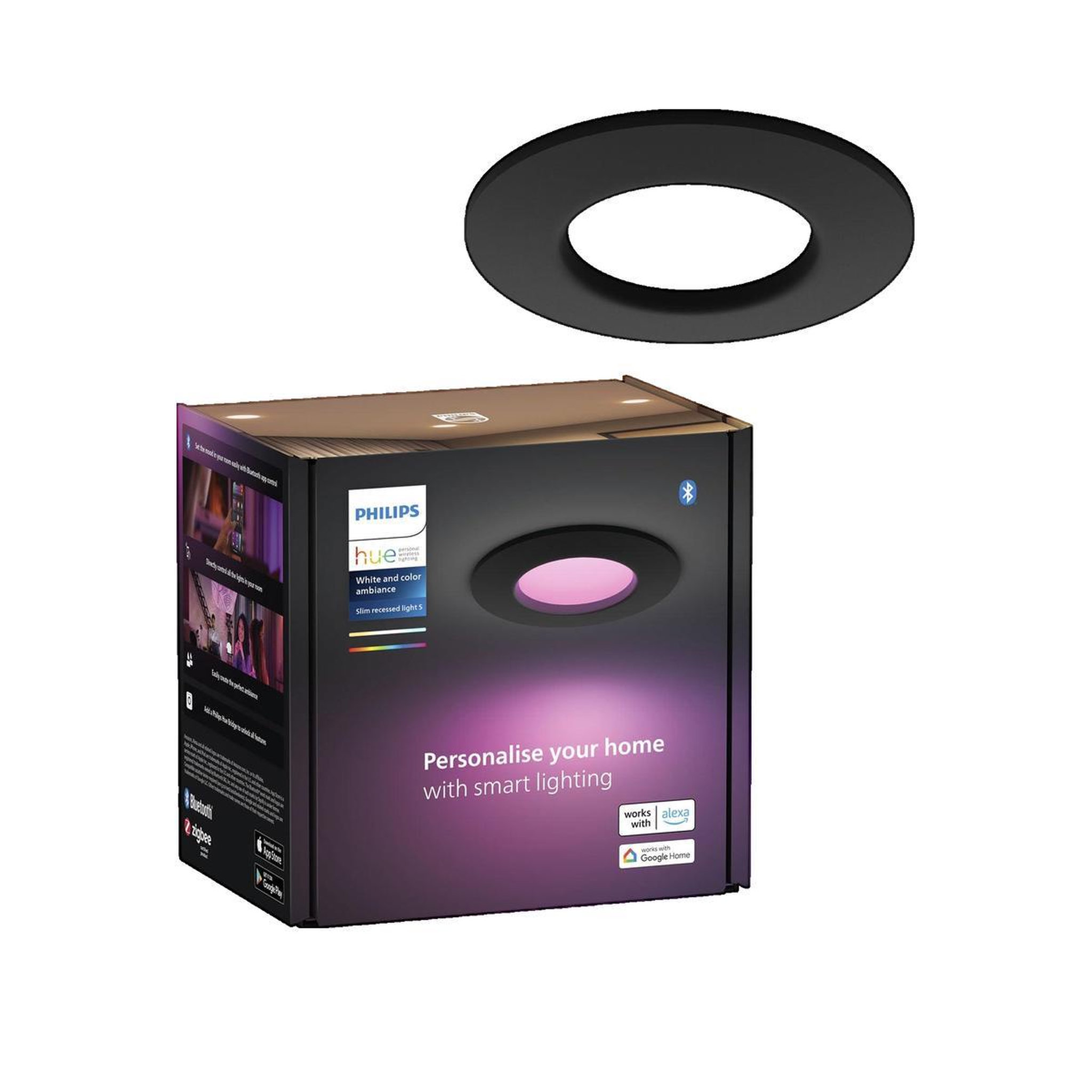 SIGNATURE Spotlight Signify Philips Hue Slim Noir Lumineux