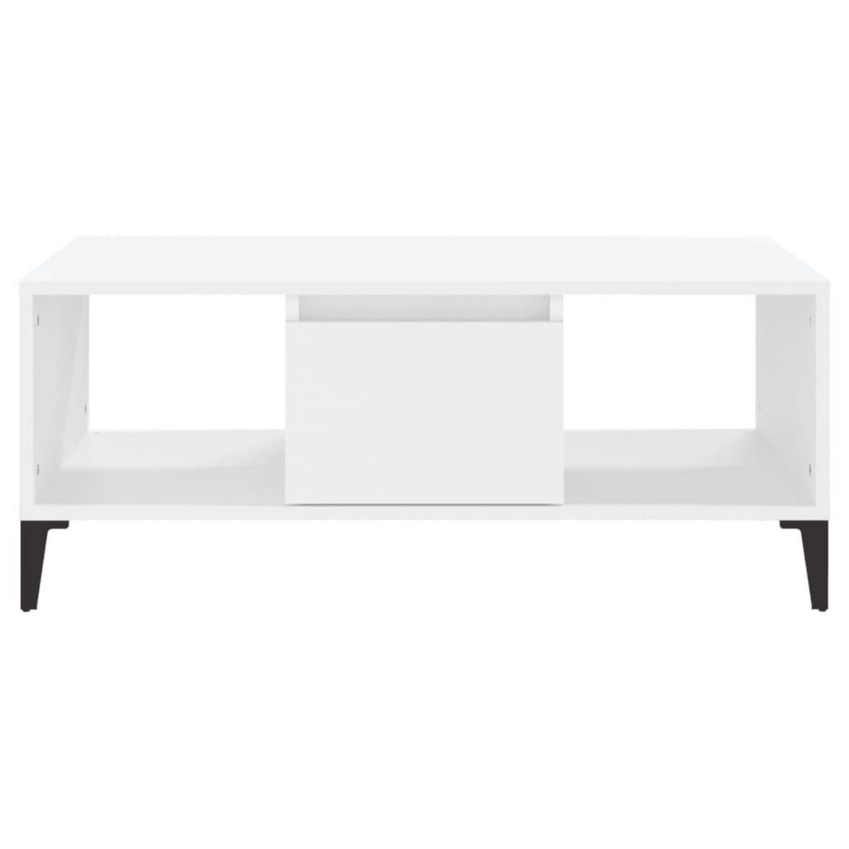 VIDAXL Table basse Blanc 90x50x36,5 cm Bois d'ingenierie
