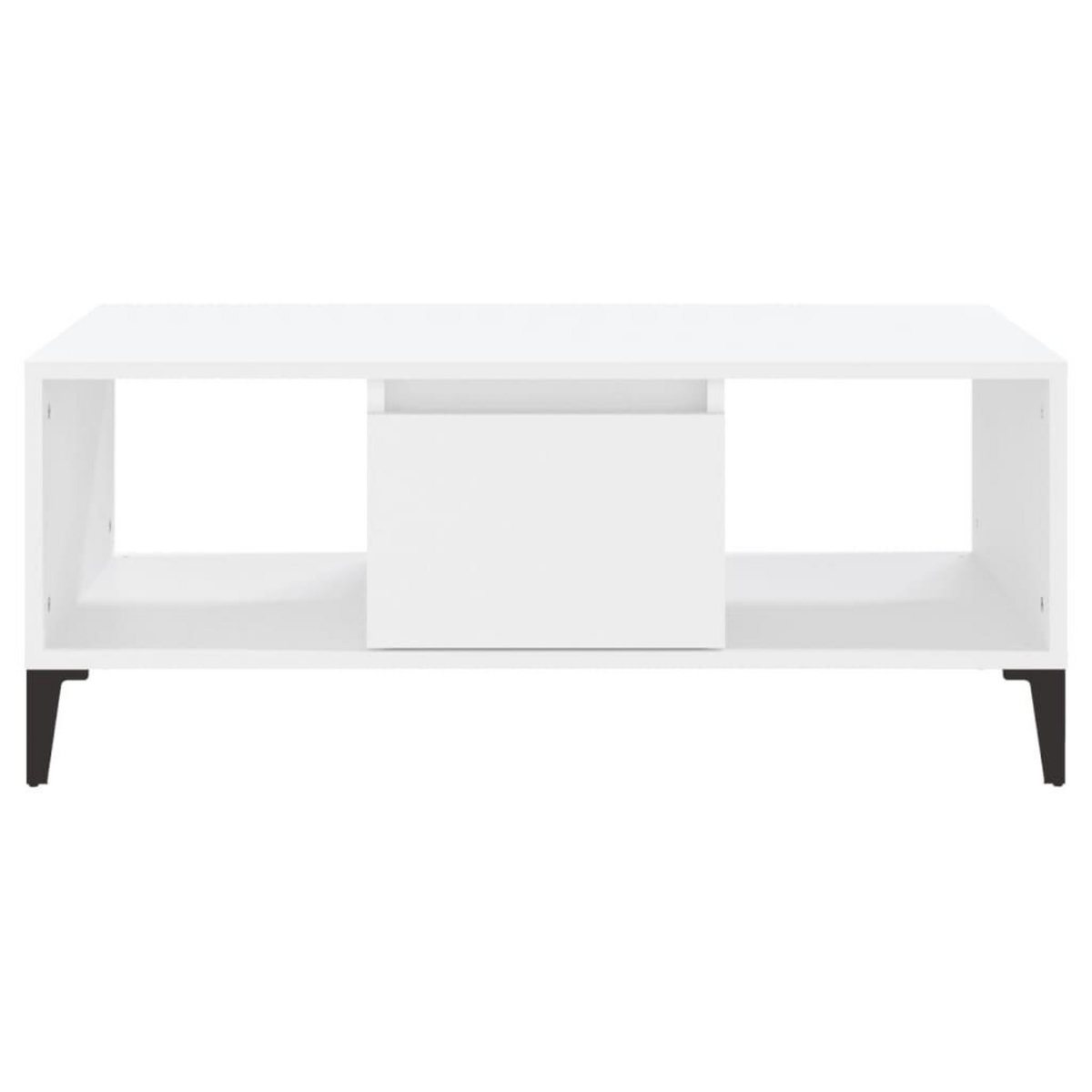 VIDAXL Table basse Blanc 90x50x36,5 cm Bois d'ingenierie