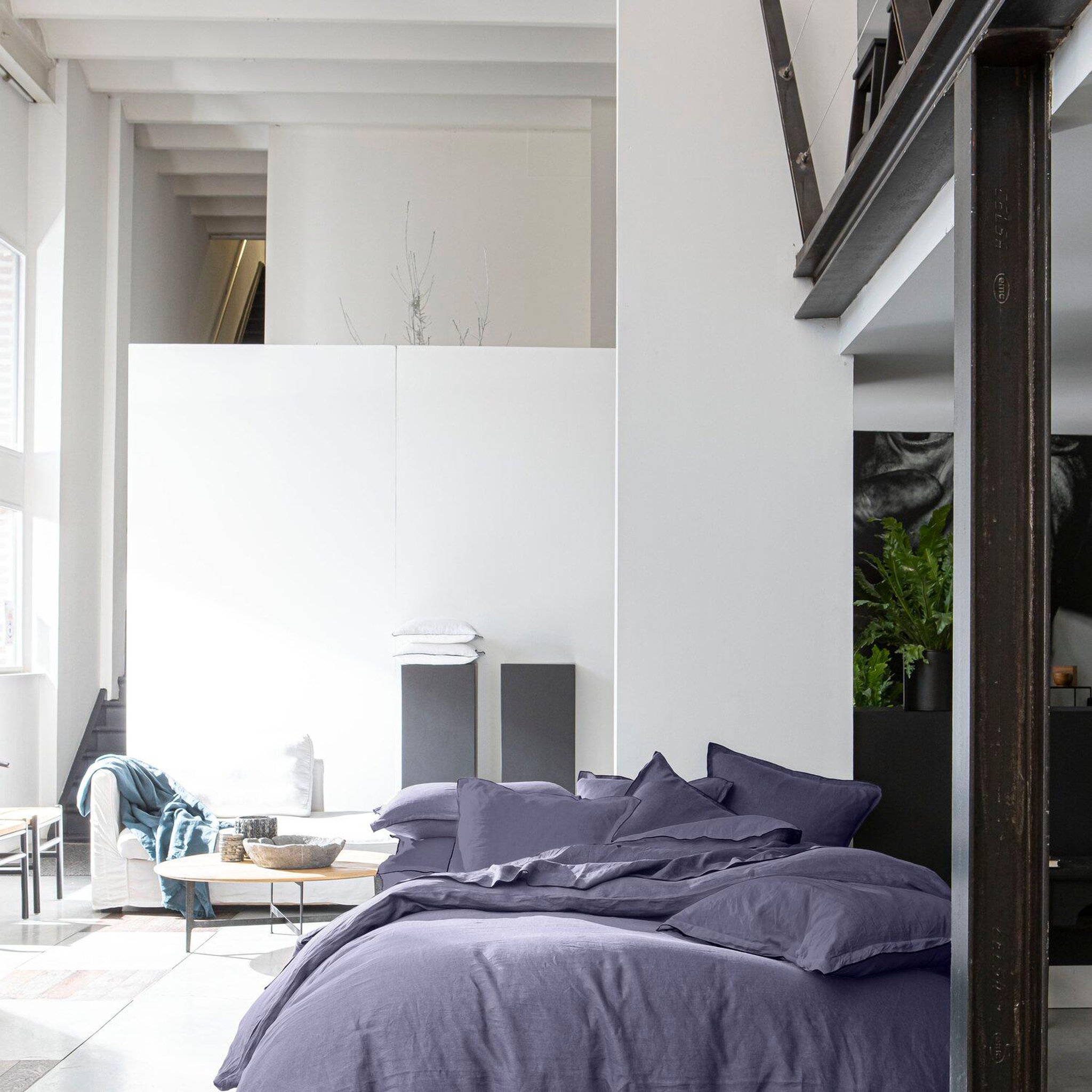 Voir la diapositive 5 : BATON ROUGE Parure de housse de couette 100% lin lavé 160gsm