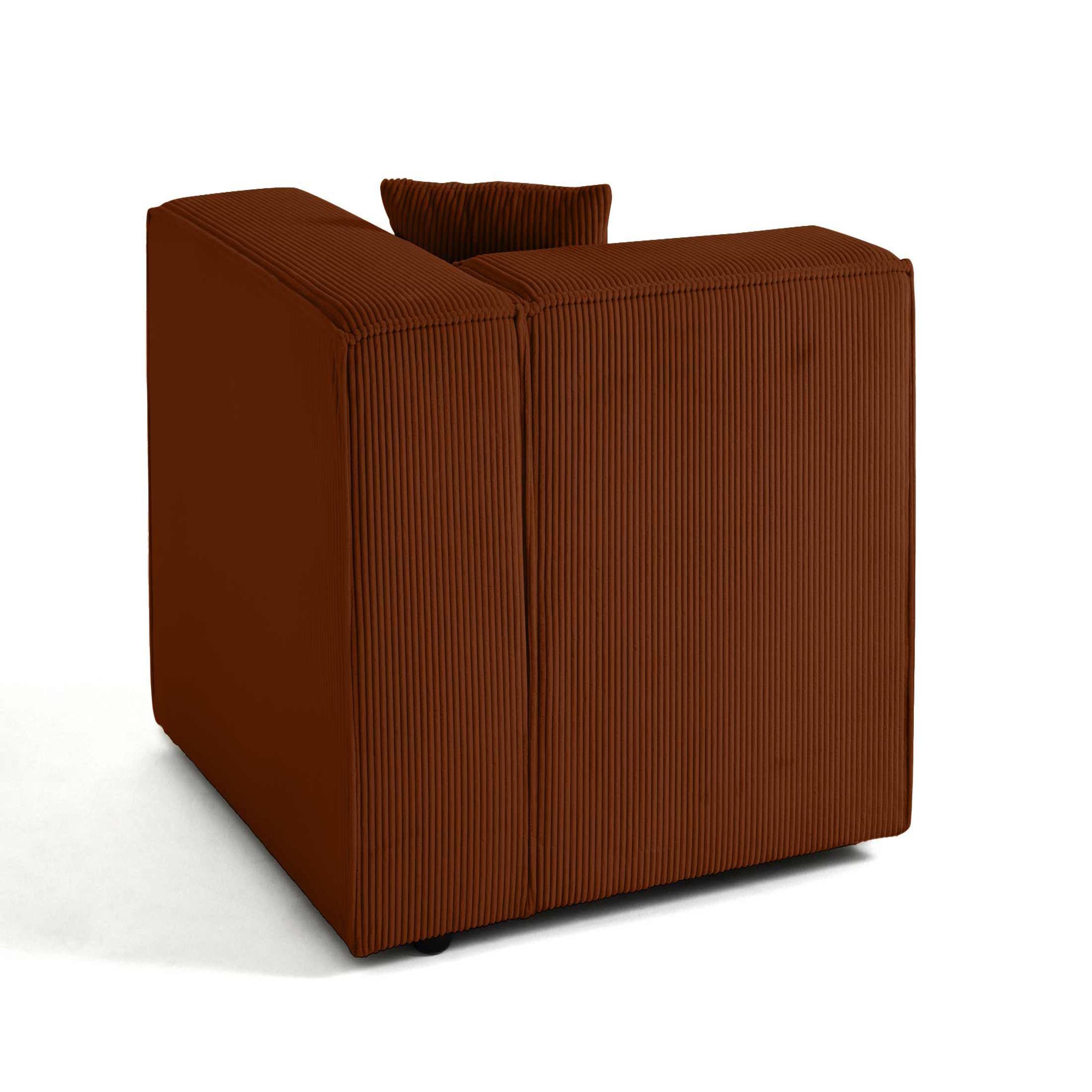 Voir la diapositive 3 : LISA DESIGN Arty - module d'assise droit - en velours côtelé
