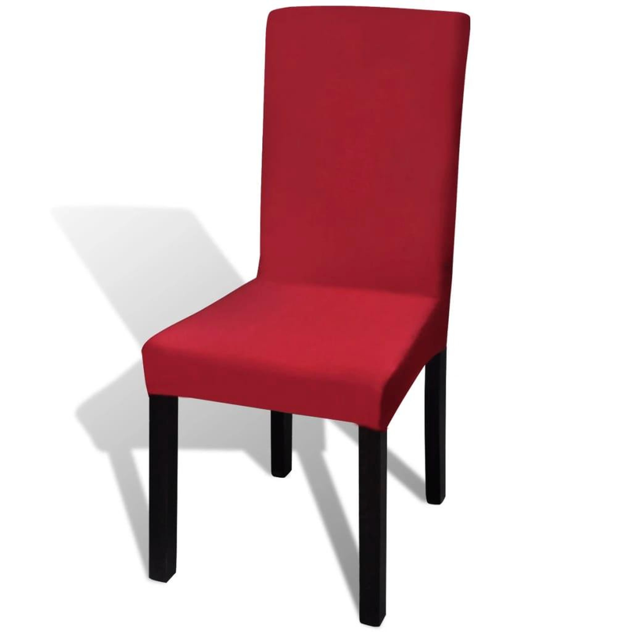 Voir la diapositive 1 : VIDAXL Housses de chaise elastiques droites 6 pcs Bordeaux