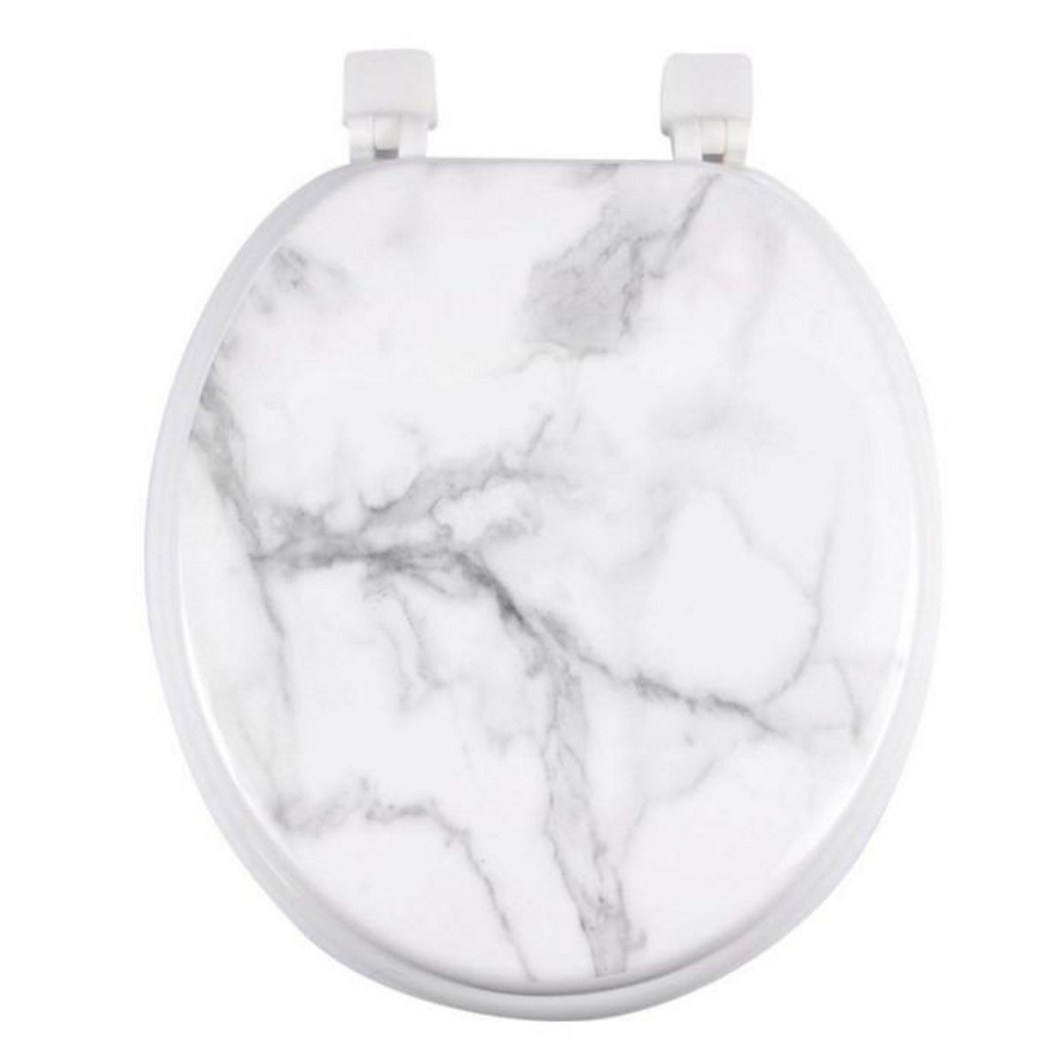 Paris Prix Abattant WC Imprimé  Effet Marbre  37cm Blanc