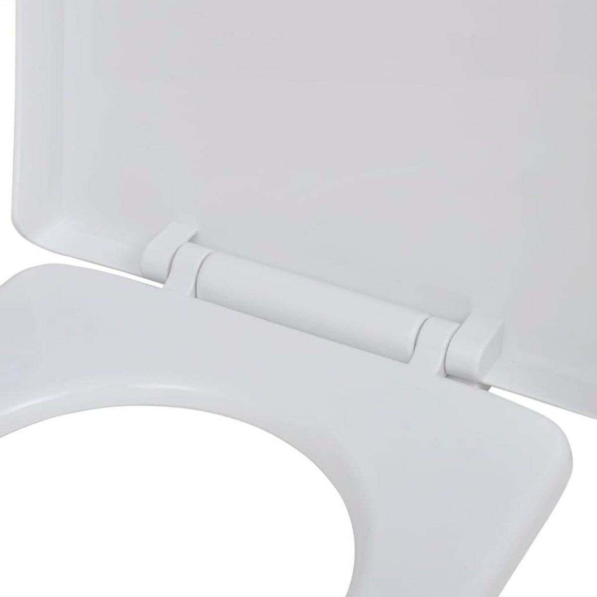 VIDAXL Abattant WC a fermeture en douceur Blanc Carre