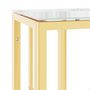 Voir la diapositive 5 : VIDAXL Table console dore 70x30x70 cm acier inoxydable et verre