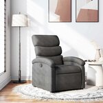VIDAXL Fauteuil inclinable Gris fonce Tissu
