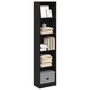 Voir la diapositive 1 : VIDAXL Bibliotheque noir 40x24x176 cm bois d'ingenierie