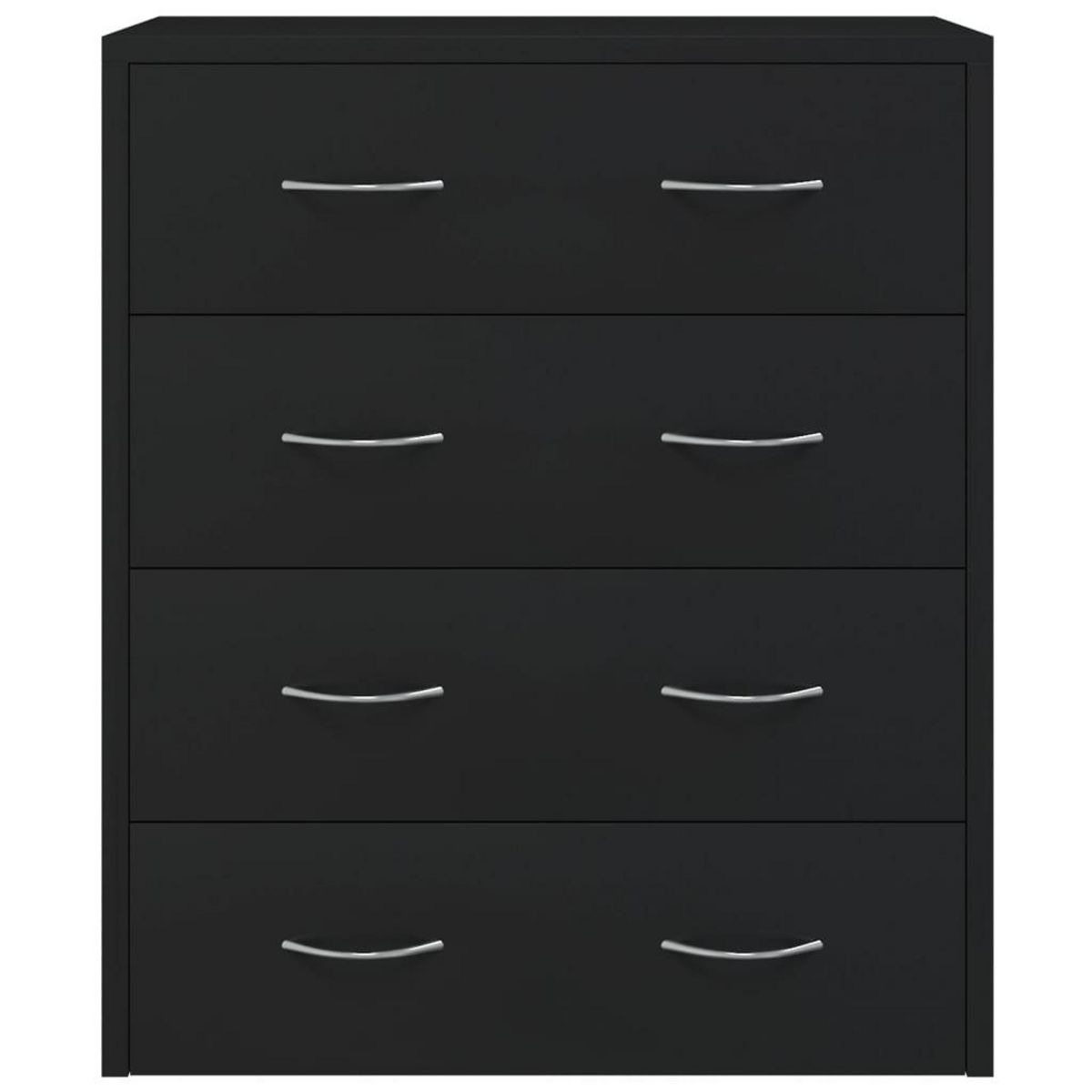 VIDAXL Buffet avec 4 tiroirs 60x30,5x71 cm Noir