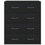 Voir la diapositive 4 : VIDAXL Buffet avec 4 tiroirs 60x30,5x71 cm Noir