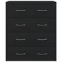 Voir la diapositive 4 : VIDAXL Buffet avec 4 tiroirs 60x30,5x71 cm Noir
