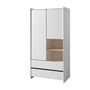 Voir la diapositive 2 : Armoire 2 portes 2 tiroirs L90cm KID