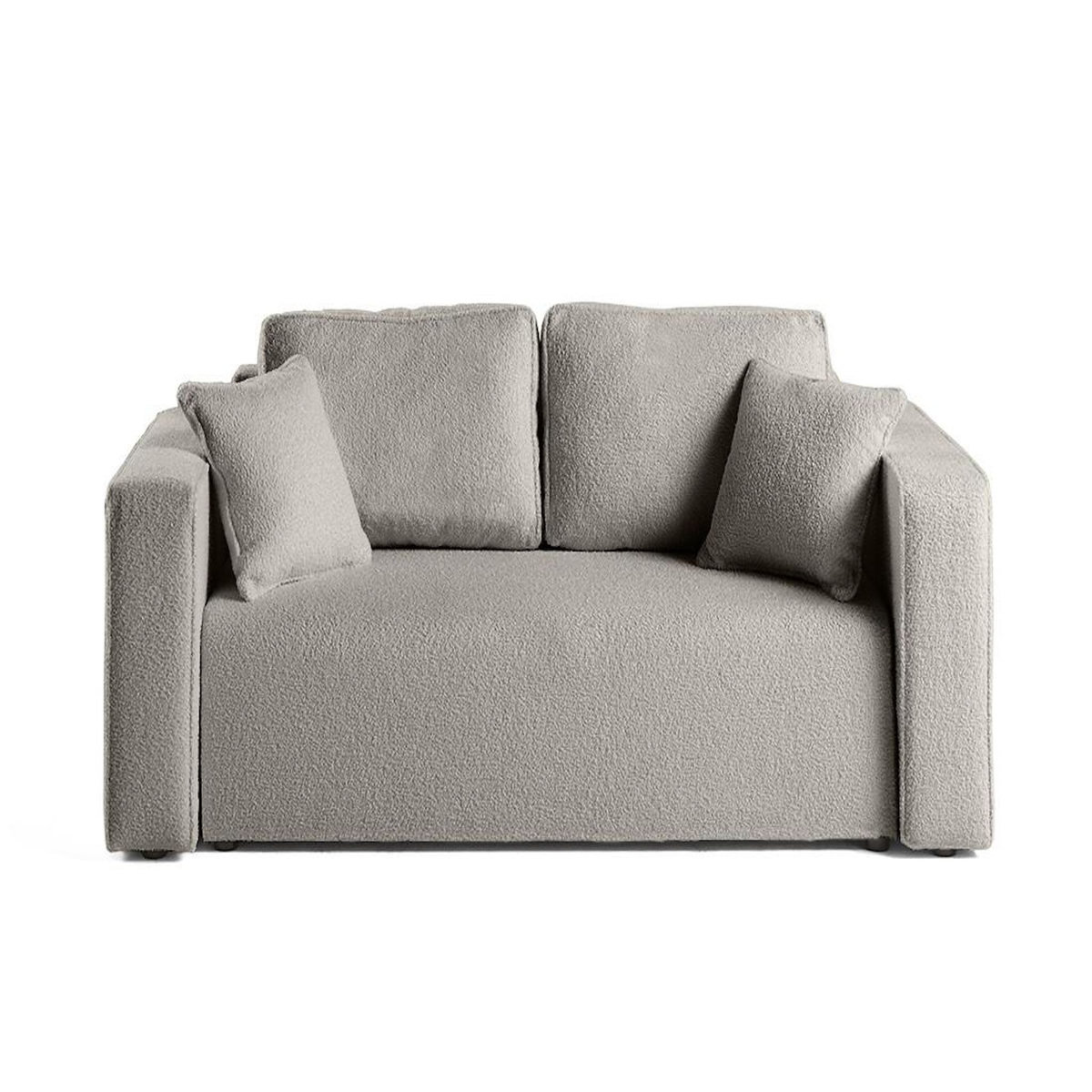 BEST MOBILIER Topaze - canapé droit 2 places - en tissu bouclette