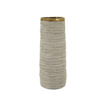 Paris Prix Vase Design en Céramique  Lima  40cm Gris & Or