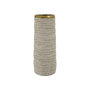 Voir la diapositive 1 : Paris Prix Vase Design en Céramique  Lima  40cm Gris & Or