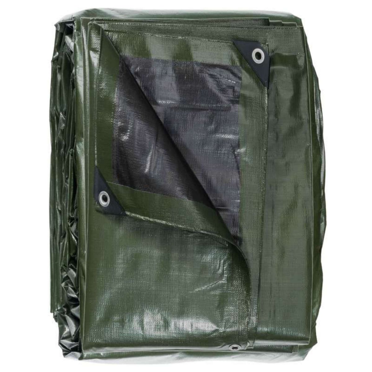  Bâche multifonctions noire et verte  240 g/m2 Werkapro 10 x 15 m