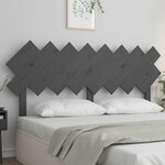 VIDAXL Tete de lit Gris 159,5x3x80,5 cm Bois massif de pin