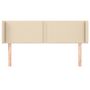 Voir la diapositive 3 : VIDAXL Tete de lit avec oreilles Creme 147x16x78/88 cm Tissu