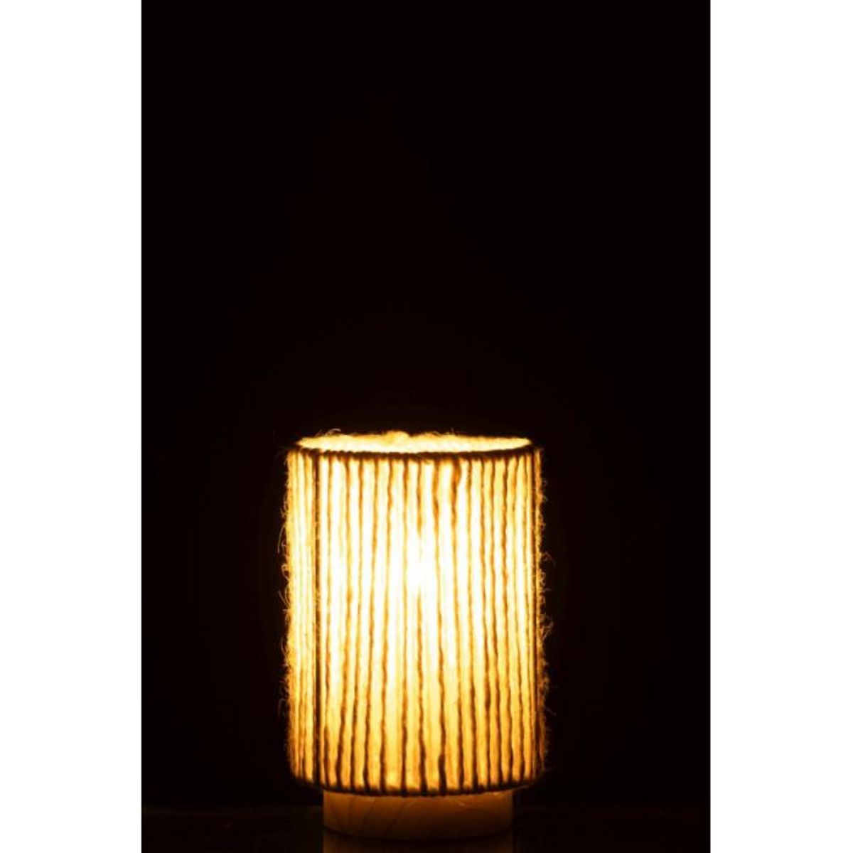 Paris Prix Lampe à Poser Cylindrique à LED  Roslyn  16cm Naturel