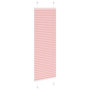 Voir la diapositive 4 : VIDAXL Store plisse rose 45x100 cm largeur du tissu 44,4 cm polyester