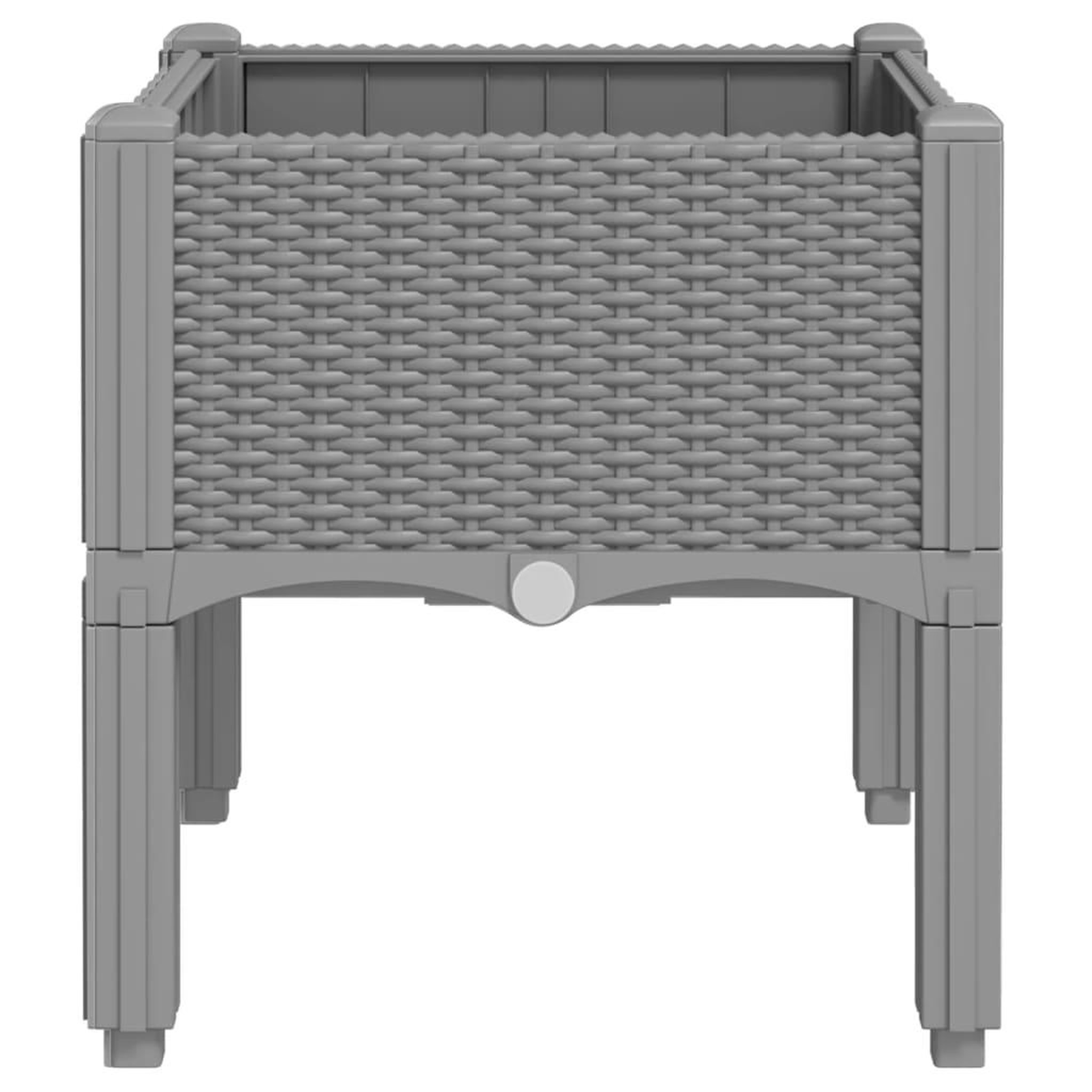 Voir la diapositive 4 : VIDAXL Jardiniere avec pieds gris clair 40x40x42 cm PP