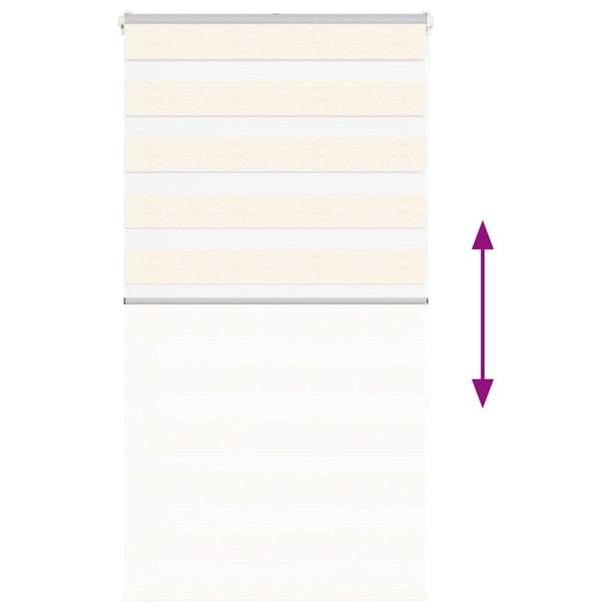 VIDAXL Store zebre beige marbre largeur du tissu 80,9 cm polyester