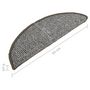 Voir la diapositive 6 : VIDAXL Tapis de marches d'escalier 15 pcs Gris 65x21x4 cm