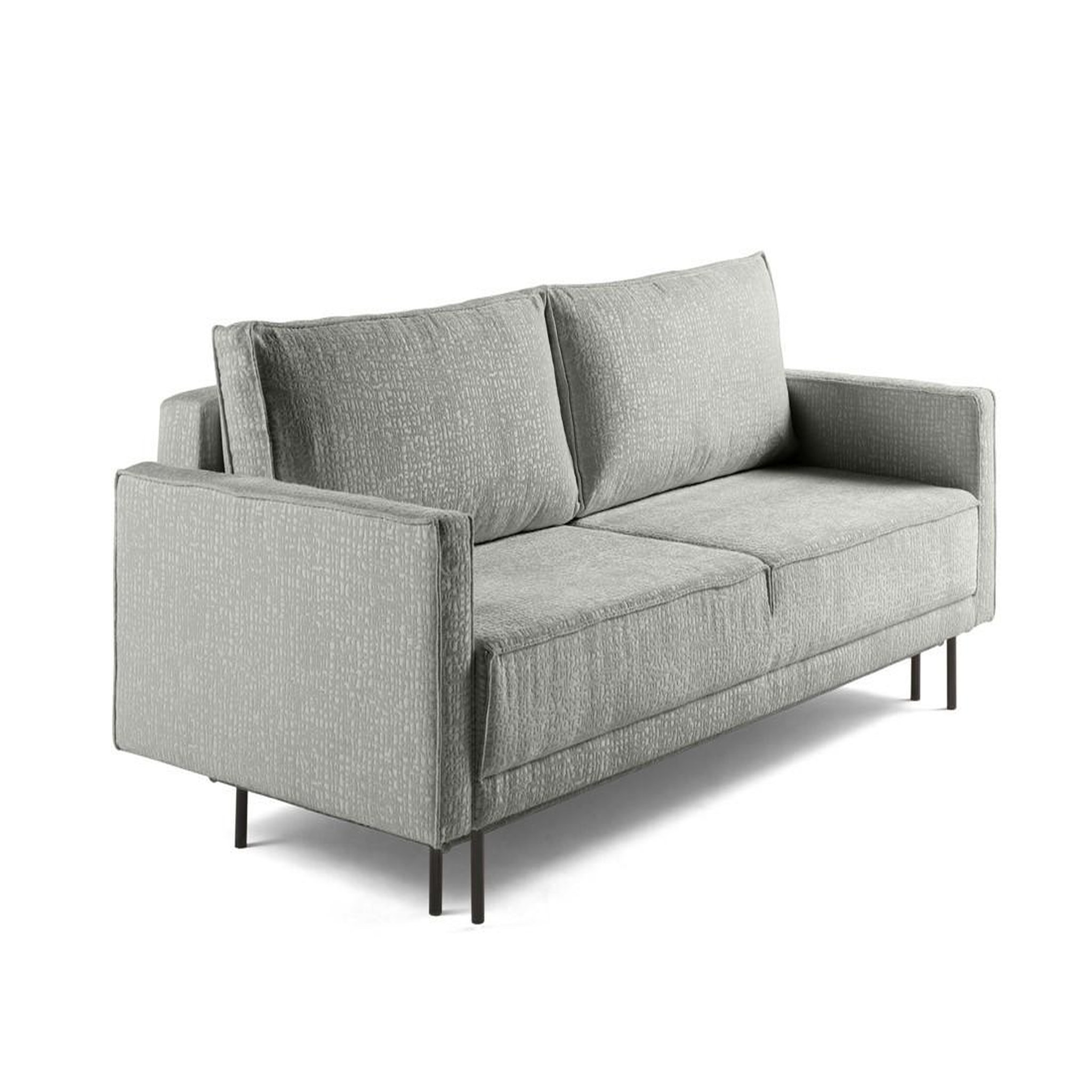 Voir la diapositive 5 : LISA DESIGN Charlie - canapé droit 3 places - convertible avec coffre - en tissu velours relief