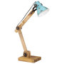 Voir la diapositive 2 : VIDAXL Lampe de bureau 25 W bleu delave 23x18x96 cm E27