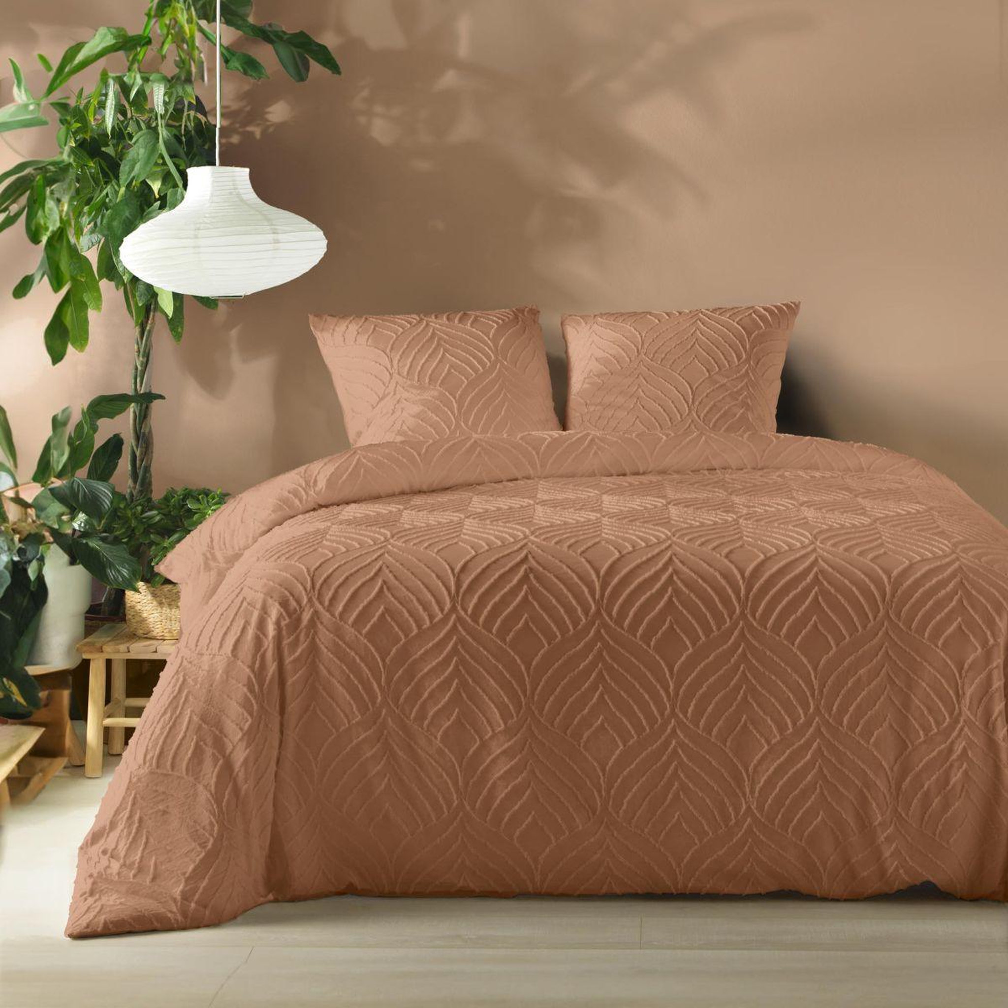 Douceur d'Intérieur Parure de lit 3 pièces  heltie  240x220cm mocha