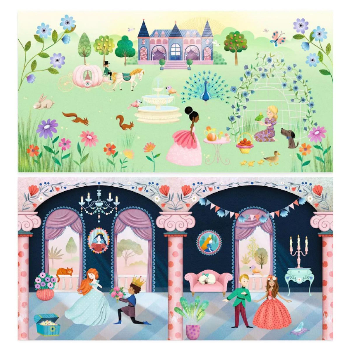 Djeco Histoires de stickers la vie au chateau