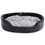 Voir la diapositive 3 : VIDAXL Lit chiens Noir et gris 99x89x21 cm Peluche et similicuir