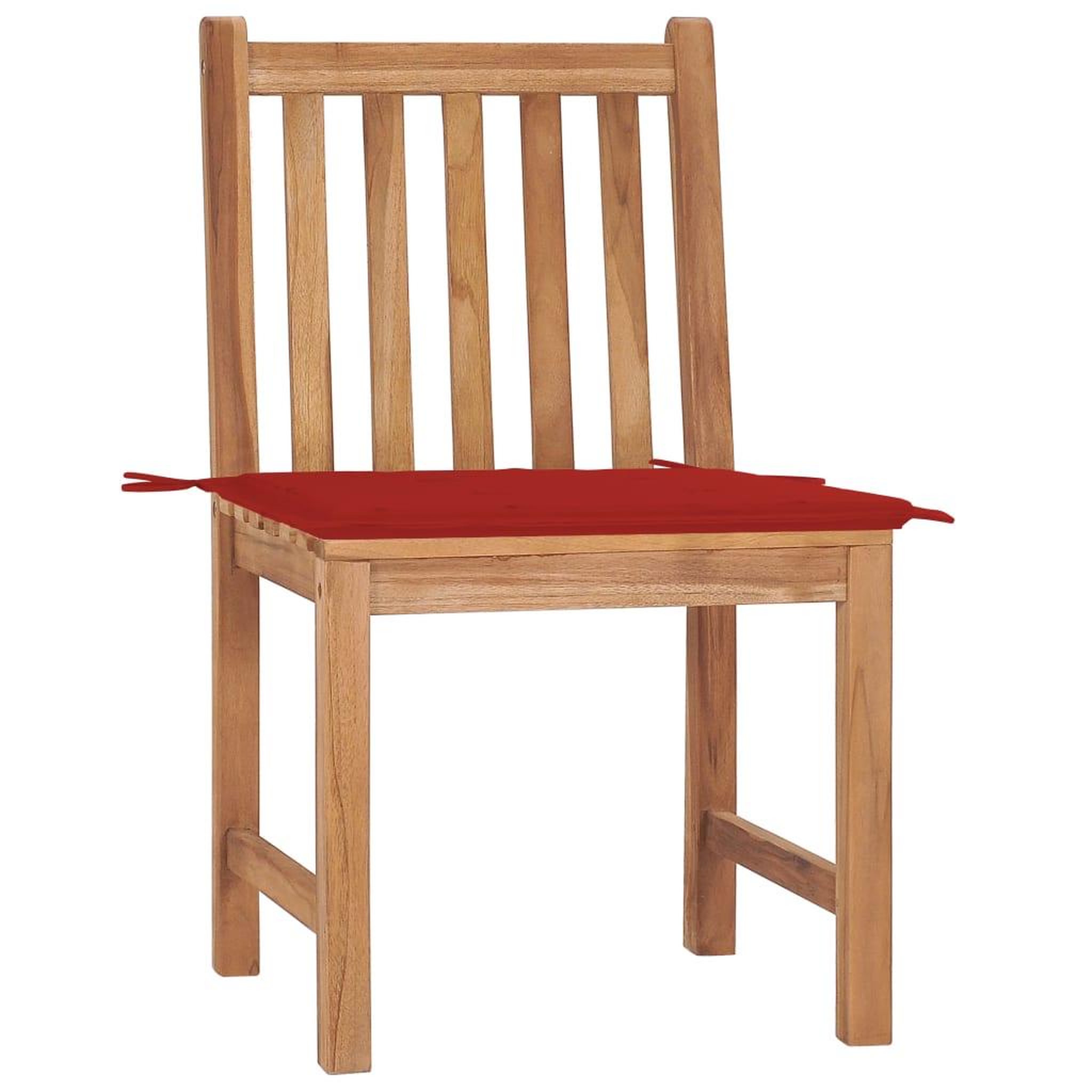 Voir la diapositive 2 : VIDAXL Chaises de jardin lot de 2 avec coussins Bois de teck massif