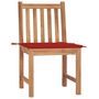 Voir la diapositive 2 : VIDAXL Chaises de jardin lot de 2 avec coussins Bois de teck massif