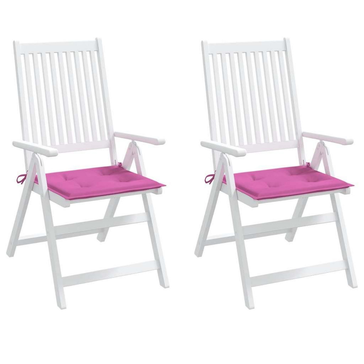 VIDAXL Coussins de chaise de jardin lot de 2 rose 50x50x3 cm tissu