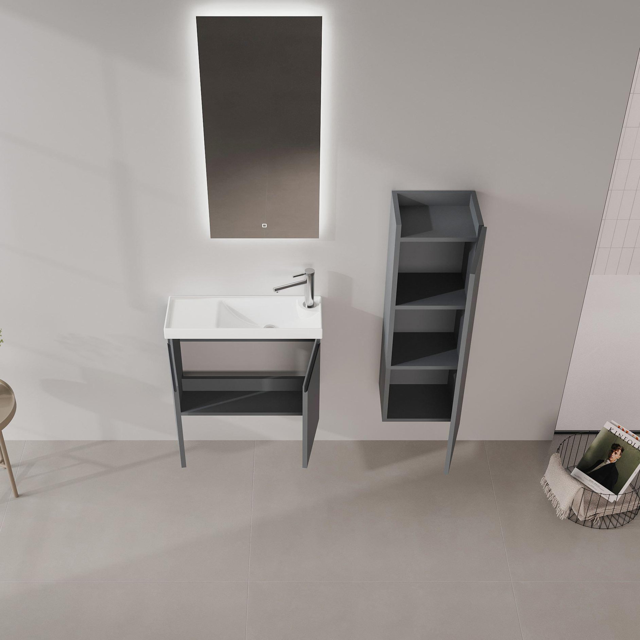 Voir la diapositive 3 : Habitat et Jardin Meuble Vasque  Ferla 60  - 60 x 22 x 50 cm - Matte Anthracite