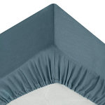 ATMOSPHERA Drap Housse  Intérieur  160x200cm Bleu Orage