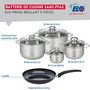 Voir la diapositive 2 : ELO Ensemble de 1 Poêle de cuisson 28 cm et 4 faitouts 12, 16, 20 et 24 cm Elo Prima Brillant