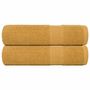 Voir la diapositive 1 : VIDAXL Serviettes de douche 2 pcs doré 70x140 cm 360 g m² 100% coton