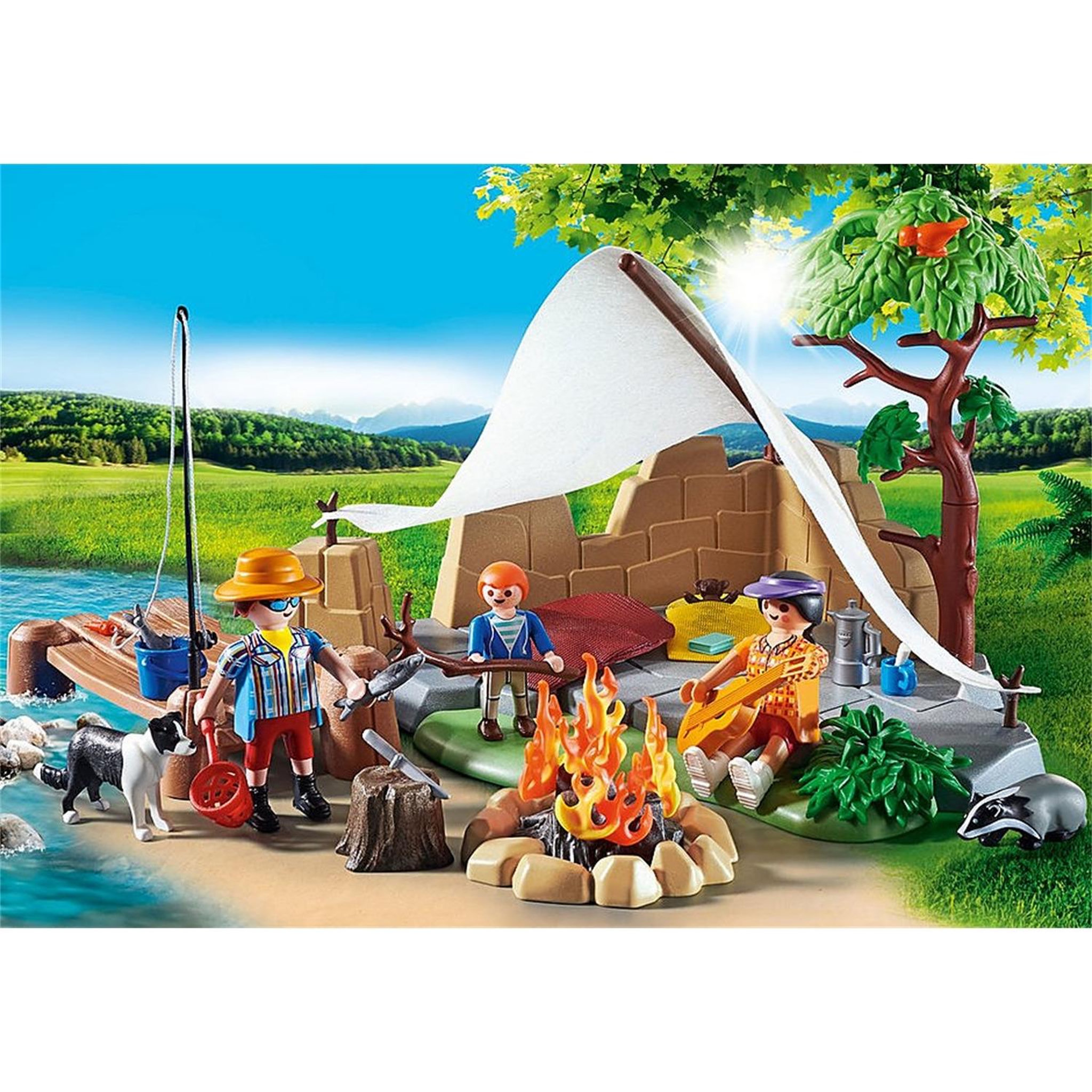 Voir la diapositive 2 : PLAYMOBIL Family Fun Famille de campeurs