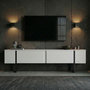 Voir la diapositive 3 : Habitat et Jardin Meuble TV en bois  Onera  - 180 x 30 x 45 cm - WhiteBlack